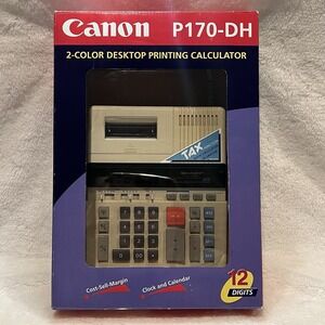 Canon P170-DH Printing Calculator Black/Red Print   ~ NEW In Original Box